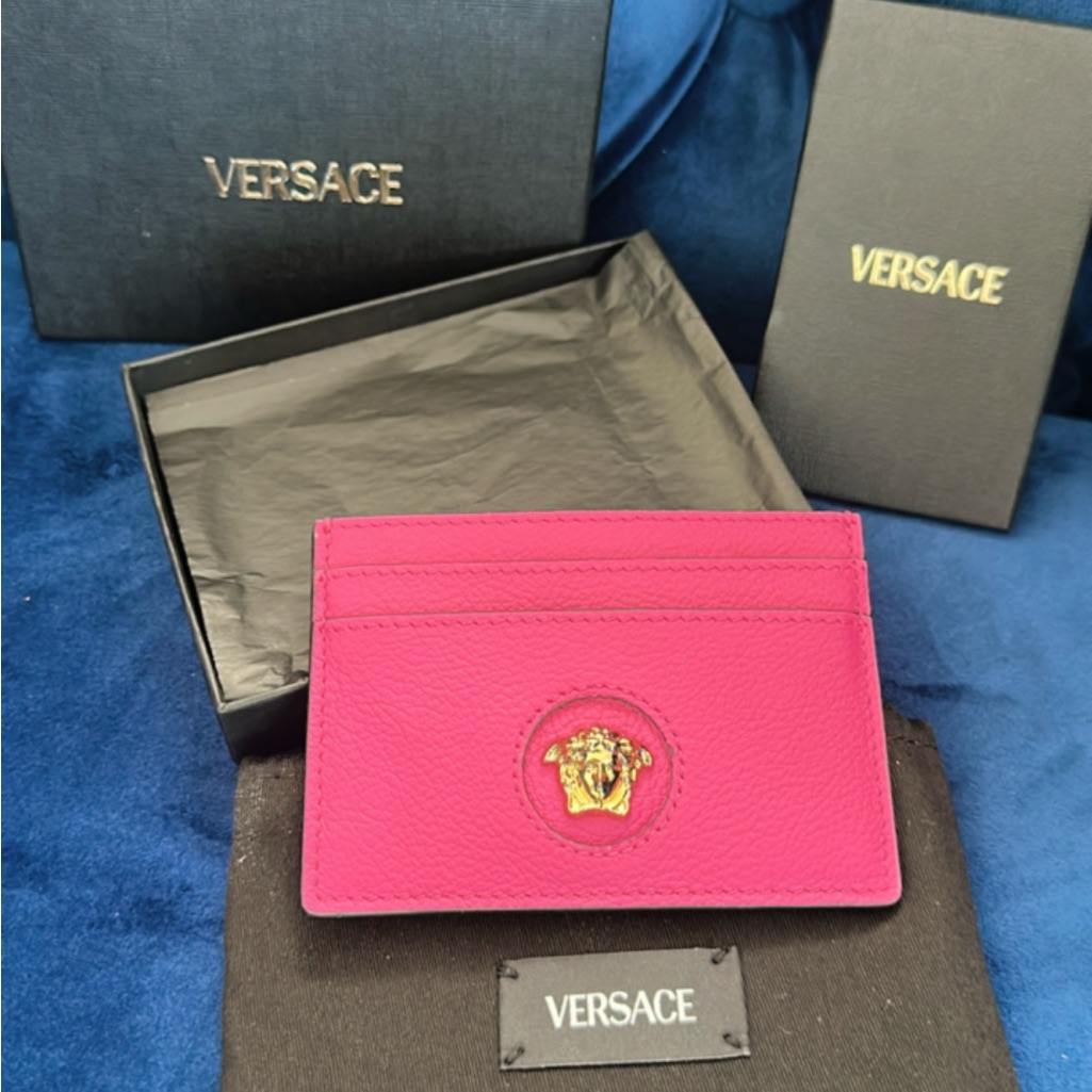 Authentic Versace Pink Medusa Key Card Holder